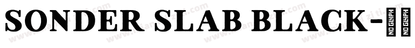 Sonder Slab Black字体转换